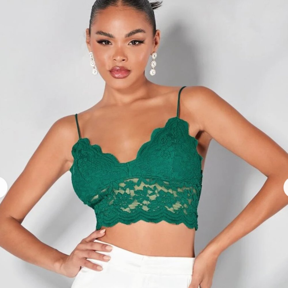 SHEIN BAE Lace Crop Cami Top